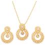 Touchstone Indian Bollywood Gorgeous Traditional Bridal Designer Jewelry Pendant Set in Gold and Silver Tone for Women.