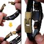 Burpada Leather Bracelet Zodiac 12 Constellation Handmade Punk Braided Rope Bangle