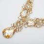 CSY Luxury Austrian Crystal Necklace Earrings Rhinestone Bridal Wedding Party Costume Jewelry Sets for Brides Bridesmaids Women
