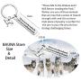 BAUNA Wolf Keychain Inspirational Gifts Throw Me to The Wolves and I Will Return Leading The Pack Motivational Keychain for Graduate Wolf Lover