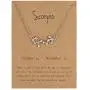 12 Constellation Necklace Silver Color Crystal Astrology Horoscope Sign Link Chain with Constellation Card Shiny Crystal Star Zodiac Sign Clavicle Chain for Women Girl Jewelry