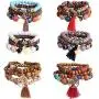 Hicdaw 6 Sets Bohemian Bracelets for Women Multilayer Tassel Bracelet Set Gifts for Women Girls Hicdaw 6 Sets Bohemian Bracelets for Women Multilayer Tassel Bracelet Set Gifts for Women Girls