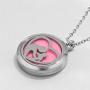 Third Time Charm Mother And Child Essential Oil Diffuser Necklace I Love You To The Moon And Back Engraved Locket Aromatherapy Jewelry, 12 Refill Pads