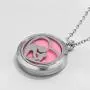 Third Time Charm Mother And Child Essential Oil Diffuser Necklace I Love You To The Moon And Back Engraved Locket Aromatherapy Jewelry, 12 Refill Pads