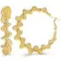 Hoop Earrings for Women, 14K Gold Plated 925 Sterling Silver Post High Polished Thick Rope Hoops Lightweight Hypoallergenic Loop Twisted Gold Earrings