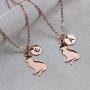 MEMGIFT Cat Necklace Jewelry Personalized Dainty Cute Delicate Birthday Gifts for Cat Lovers Teen Girls Women Rose Gold Handmade Initial Letter