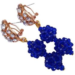 aczuv 25 Rows 4mm Crystal Beaded African Beads Jewelry Set Nigerian Wedding Necklace