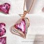 Meow Star Crystal Necklace for Women Healing Crystal Heart Necklace Crystal Jewelry for Gifts for Party/Anniversary Day/Birthday