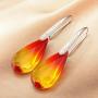 EleQueen 925 Sterling Silver CZ Teardrop Hook Dangle Earrings Made with Swarovski Crystals