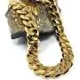 Hollywood Jewelry 24K Gold Cuban Link Chain Necklace for Men, Women, Teen. Real 16MM 24ct Gold Plated. Diamond-Cut W/Solid Clasp.