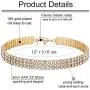 Zealmer 3 Row Rhinestone Choker Necklace for Wedding Bride Bridemaids Gift 18K Gold Plated Zealmer 3 Row Rhinestone Choker Necklace for Wedding Bride Bridemaids Gift 18K Gold Plated