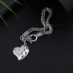LIKGREAT Vintage Amulet Wiccan Star Majoras Mask Bracelet for Men Women with Wheat Link
