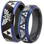 Cloud Dancer Free Custom Engraving The Legend of Zelda Ring- Crest and Triforce Ring Black and Blue Step Tungsten Carbide Wedding Bands Ring Cloud Dancer Free Custom Engraving The Legend of Zelda Ring- Crest and Triforce Ring Black and Blue Step Tungsten Carbide Wedding Bands Ring