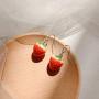 Korean Earrings Jewelry Simulation Strawberry Earrings Girl Fun Cute Fruit Acrylic Drop Earrings for Women