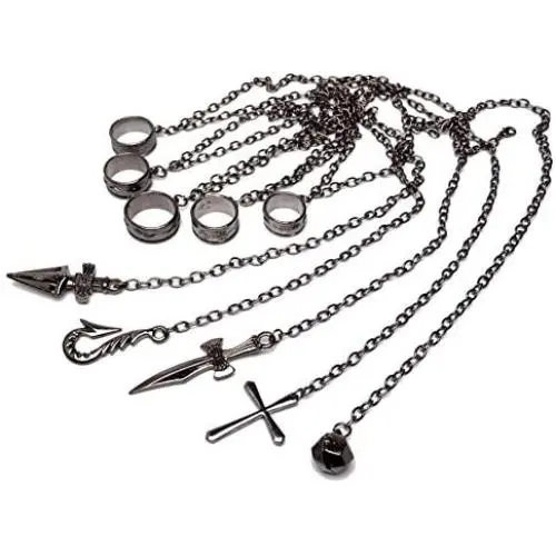 Kurapika Chains Anime Hunter x Hunter Bracelets Jewelry Props Ring Cosplay Accessories Kurapika Chains Anime Hunter x Hunter Bracelets Jewelry Props Ring Cosplay Accessories