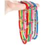 Boderier 7 Strands Rainbow Heishi Necklace Colorful African Vinyl Disc Bead Necklace Choker Statement Layered Summer Vacation Beach Surfer Necklace Boho Jewelry