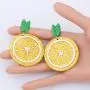 Gold Lemon Charm Earrings Yellow Lemon Slice Earrings Fruit Jewelry Gift for Lemon Lovers Gold Lemon Charm Earrings Yellow Lemon Slice Earrings Fruit Jewelry Gift for Lemon Lovers