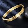 WISTIC Mens Cuff Bangle Bracelets Black Bangle with Stainless Steel Bracelet Cuff and Magnetic-Clasp Plain Polished for Men