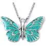 925 Sterling Silver Large Butterfly Necklace for Women Colorful Handmade Polymer Clay Pendant Handcrafted Jewelry, 16.5'' Chain 925 Sterling Silver Large Butterfly Necklace for Women Colorful Handmade Polymer Clay Pendant Handcrafted Jewelry, 16.5'' Chain