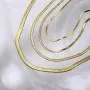 JOERICA 4 Pcs 2MM-4.5MM Gold Plated Flat Snake Chain Necklaces for Women Men Stainless Steel Herringbone Dainty Adjustable Choker Necklaces Set Jewelry Gift (14''-22'')