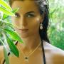 Lola Bella Gifts 3 Piece Pineapple Pendant Necklace Bracelet Earrings Set with Gift Box