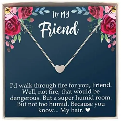 Emma Lou Friend Necklace, Stainless Steel Tiny Heart Necklace, Friendship Jewelry, Bff And Bestie Gifts for Women Emma Lou Friend Necklace, Stainless Steel Tiny Heart Necklace, Friendship Jewelry, Bff And Bestie Gifts for Women