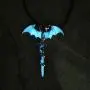KUIYAI Glow in The Dark Dragon Sword Necklace Luminous Pendant Necklace Sword Pendant Wings Dragon Necklace KUIYAI Glow in The Dark Dragon Sword Necklace Luminous Pendant Necklace Sword Pendant Wings Dragon Necklace