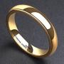 King Will Glory Mens 4mm 6mm 8mm Tungsten Carbide Ring 24k Gold Plated Domed Polished Finish Wedding Band