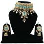 Finekraft Indian Bridal Wedding Kundan Pearls Necklace Jewelry Set for Women