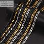 PROSTEEL Stainless Steel 7mm Cuban Link Chain/7mm Figaro Chain/5mm 3D Chain for Men Women, Hypoallergenic, Suitable for Sensitive Skin, 18''/20''/22''/24''/26''/28''/30'', Come Gift Box