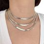 JIBSA 18K Gold Plated Choker Layered Thin Dainty Chain Necklace 14'' 16'' 18'' Long for Women Teen Girls Fashion Jewelry