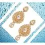 Touchstone Indian Bollywood curved fish Austrian crystals jewelry earrings for women
