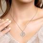 YFN Sterling Silver Infinity Love Heart Necklace Platinum Plated Round CZ Womans Jewelry 18'' Valentine Gifts for Her Girlfriends