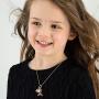 4pcs Pendant Necklaces for Kids Girls Unicorn Rainbow Mermaid Love Heart Starfish Conch Pendants Tiny Gold Plated Play Necklace Jewelry Party Favors Gifts for Little Girls Daughter