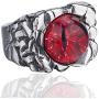 Mens Boys Stainless Steel Ring Gothic Bloody red The Devils eye Multicolor Retro Jewelry