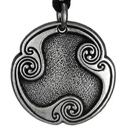 Pewter Eolh Algiz Rune of Protection Pendant Necklace