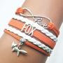 HHHbeauty Fox Bracelet Jewelry Leather Infinity Love Fox Gifts Fox Jewelry Bracelet Gifts for Women, Girls, Men, Boys, Fox Lover Popular Infinity Love Charm, Fox Lover Gifts