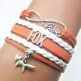 HHHbeauty Fox Bracelet Jewelry Leather Infinity Love Fox Gifts Fox Jewelry Bracelet Gifts for Women, Girls, Men, Boys, Fox Lover Popular Infinity Love Charm, Fox Lover Gifts