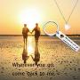ENSIANTH Boyfriend Gift Wherever You Go Come Back to Me Keychain Moving Away Gift Couples Jewelry College Graduation Gift