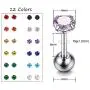 12 Pairs CZ Ear Stud Mixed Colors Cartilage Earrings Set Stainless Steel Barbell Studs Earrings Helix Tragus Piercing 12 Pairs CZ Ear Stud Mixed Colors Cartilage Earrings Set Stainless Steel Barbell Studs Earrings Helix Tragus Piercing