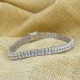 SHKA 2 Rows Tennis Bracelet 18K Women’s Bracelet CZ Bracelets with Sparking Cubic Zirconia