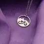 BAUNA Mountain Bike Necklace Travel Accessories Sport Pendant for Cyclist Cycling Lovers Mountain Enthusiasts
