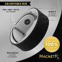 MagnetRX® Ultra Strength Sports Magnetic Bracelet - Waterproof Silicone Bracelet for Pain Relief, Circulation, Energy & Balance - Wide Magnetic Therapy Bracelet for Men & Women (Black | Standard Size)