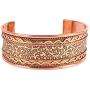 Touchstone Indian Beautifully Hammered Magnetic Healing Copper Peace Chakra Yoga Meditation Mantra Jewelry Bracelet for Women and Men.