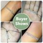 Newshe Adjustable Bracelets for Women 925 Sterling Silver Tennis 18k White Cubic Zirconia Friendship