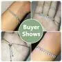 Newshe Adjustable Bracelets for Women 925 Sterling Silver Tennis 18k White Cubic Zirconia Friendship