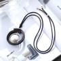 Coostuff Black Sandalwood Pendants Necklace for Women Handmade Long Sweater Necklaces Jewelry