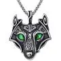 BBBGEM Norse Viking Jewelry, Thors Hammer/Celtic Knot/Celtic Wolf/Rune/Valknut/Tree of Life Necklace Titanium Steel Amulet Protection Talisman Necklace,24” Chain, Gift Box Included