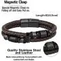LOLIAS 3Pcs Stainless Steel Braided Leather Bracelet for Men Women Leather Wrist Band Cuff Bangle Bracelet Magnetic Clasp 7.5-8.5 inches LOLIAS 3Pcs Stainless Steel Braided Leather Bracelet for Men Women Leather Wrist Band Cuff Bangle Bracelet Magnetic Clasp 7.5-8.5 inches