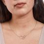 Dear Ava Sisters Gift Necklace: Sister Birthday Gift, Big Sister Gift, 3 Asymmetrical Circles (Silver-Plated-Brass, NA)